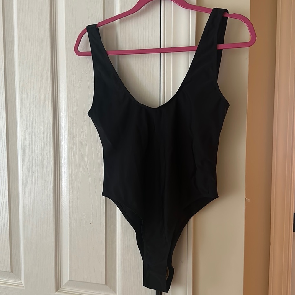 Black One-Piece Swim Suit